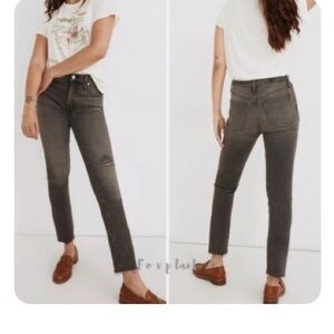 Madewell Tge Perfect Vintage Jean in Cosner Wash: Ripped Knee Edition